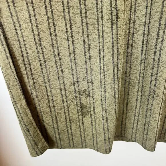 Zara Trafaluc Women's Green Brown Loose Fit Striped Shift Dress Size S - Picture 2 of 6